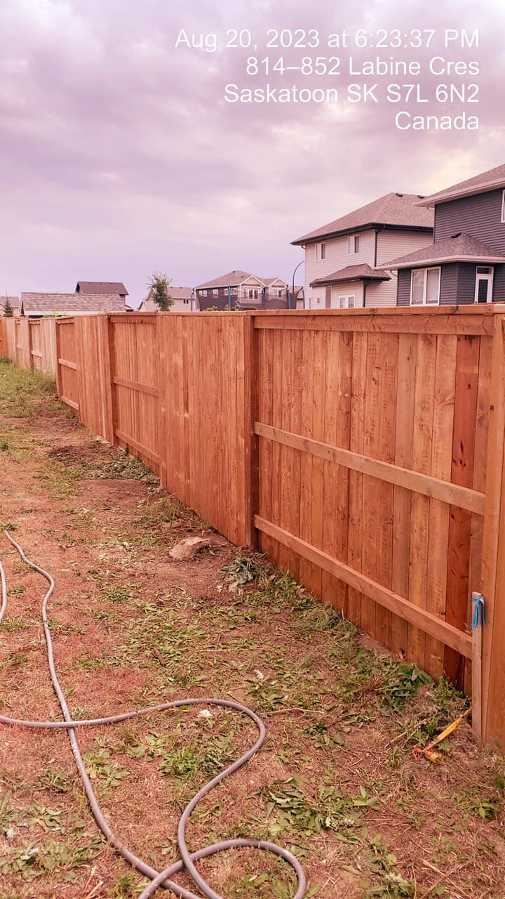 New wood fence